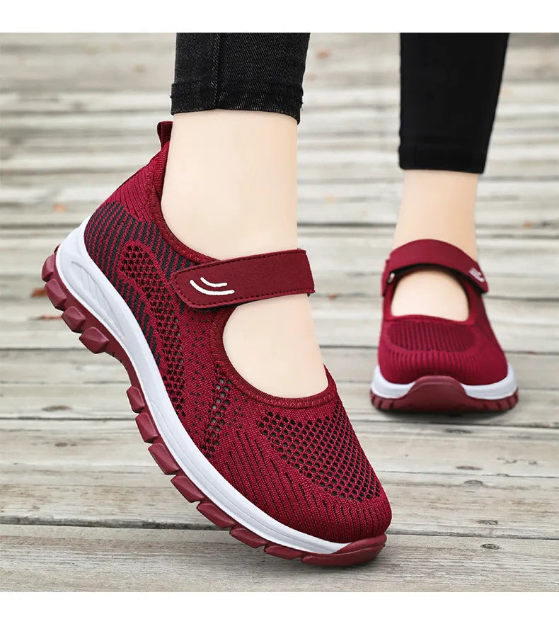 Women Shoes Breathable Vulcanized Shoes Purple Women Sneakers Fashion Breathable Mesh Casual Walking  Women Work