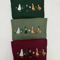 Spooky Goose Halloween Embroidered Sweatshirt - Spooky Season Apparel