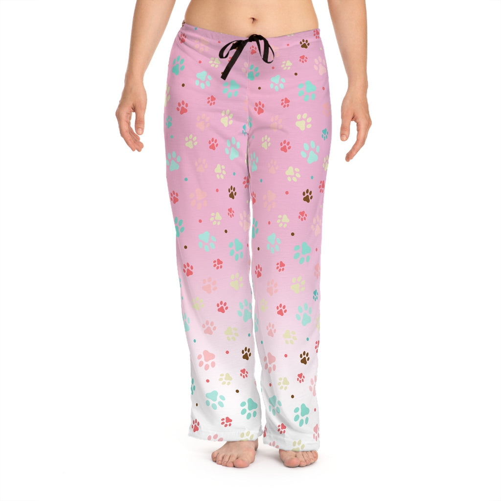 Cute Paw Print Women's Pajama Pants - Cozy & Comfortable