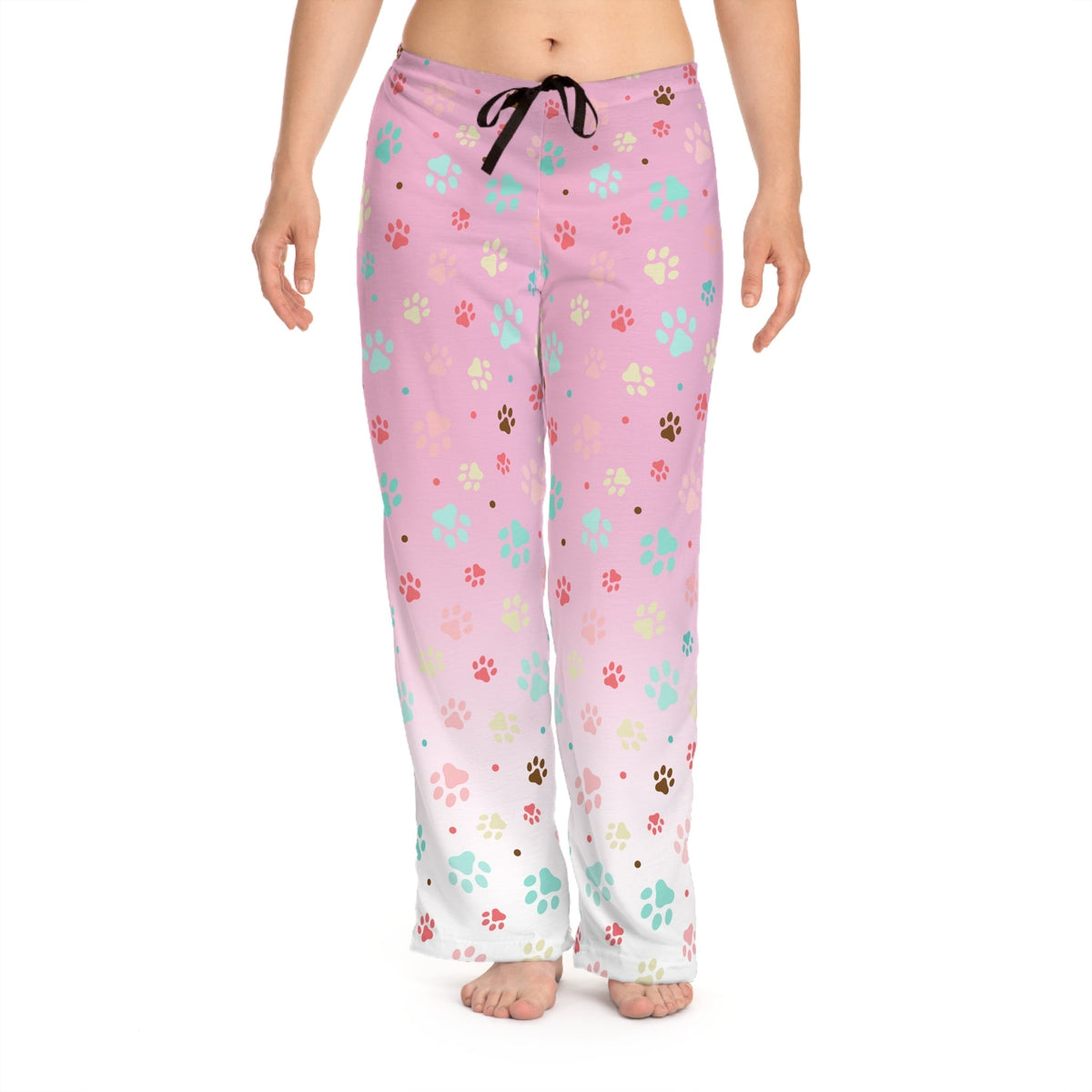 Cute Paw Print Women's Pajama Pants - Cozy & Comfortable