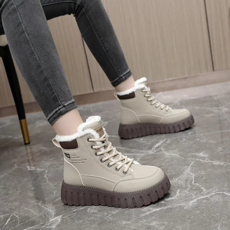 Winter Boots for Women Padded Shoes Fashion Designer Keep Warm Plus Plush Snow Boot Woman Fur Sneakers Skateboard Shoes Footwear